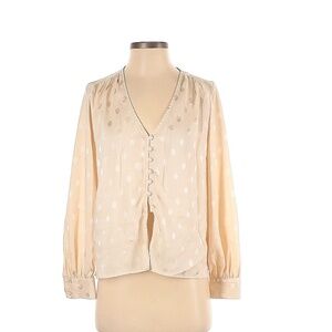 Long sleeve polka dot blouse